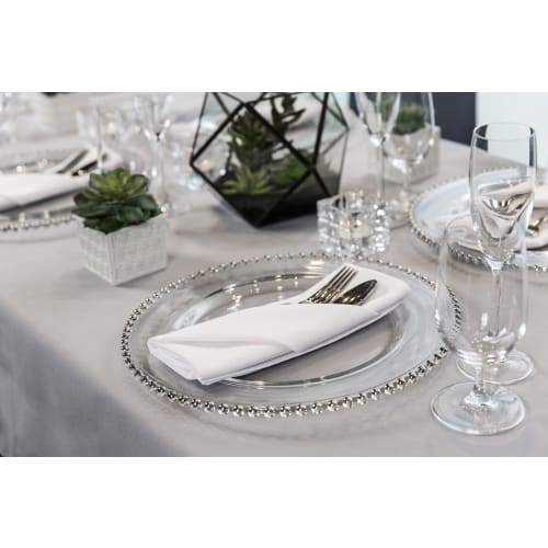 Classique Tablecloth, 54x54, Hemmed Edge, Black